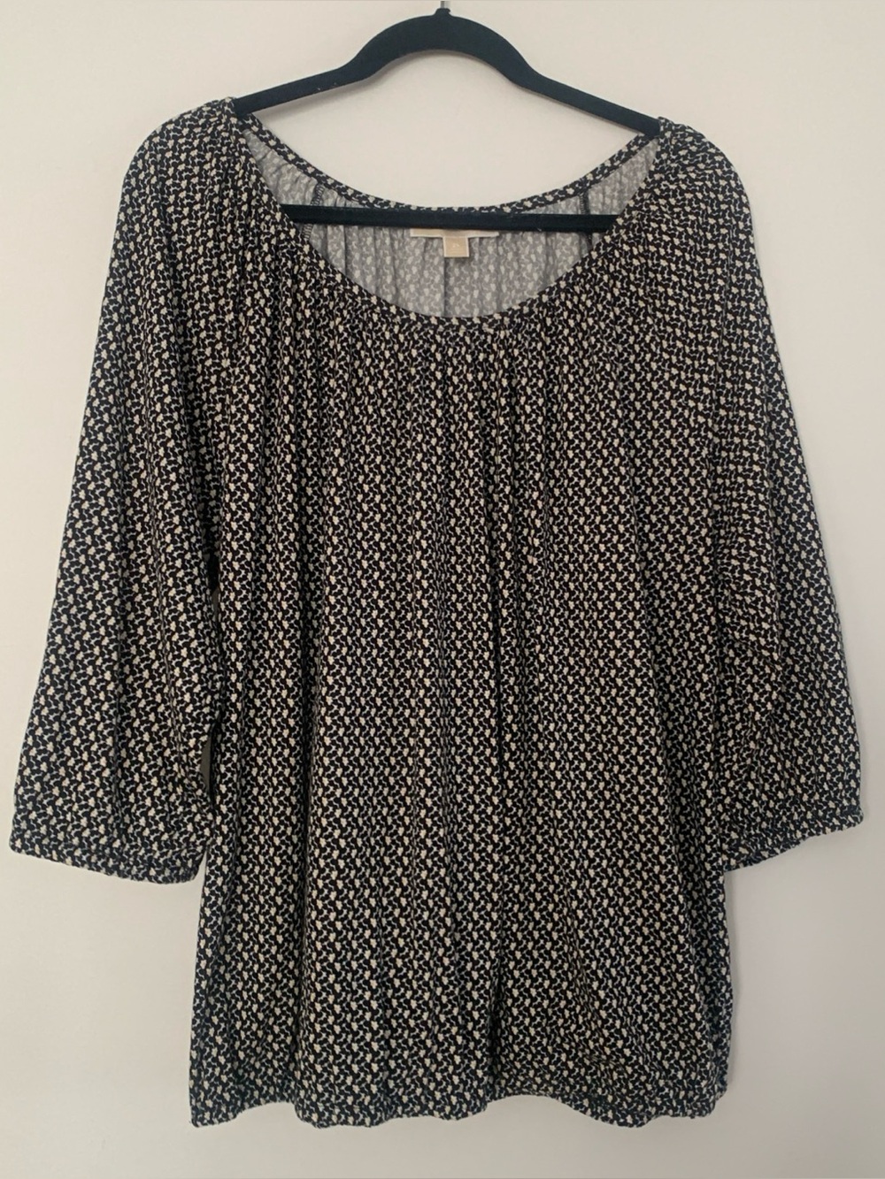 Michael Kors Women's 3/4 Balloon Sleeve Blouse Top Plus Size 2X Elastic Hem NWOT